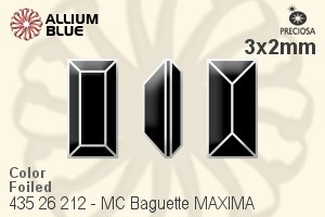 PRECIOSA Baguette MXM 3x2 sm.topaz DF
