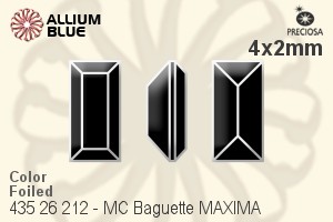 PRECIOSA Baguette MXM 4x2 peridot DF