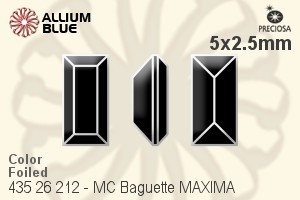 PRECIOSA Baguette MXM 5x2.5 fuchsia DF