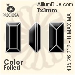 Preciosa MC Square MAXIMA Fancy Stone (435 23 211) 4x4mm - Color With Dura™ Foiling