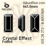 Preciosa MC Baguette MAXIMA Fancy Stone (435 26 212) 5x2.5mm - Crystal Effect Unfoiled