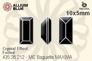 PRECIOSA Baguette MXM 10x5 crystal DF AB