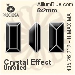 Preciosa MC Baguette MAXIMA Fancy Stone (435 26 212) 4x2mm - Color With Dura™ Foiling
