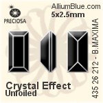 Preciosa MC Baguette MAXIMA Fancy Stone (435 26 212) 5x2.5mm - Color With Dura™ Foiling