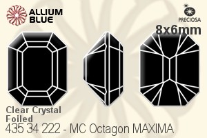 PRECIOSA Octagon MAXIMA 8x6 crystal DF