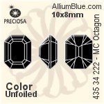 Preciosa MC Octagon MAXIMA Fancy Stone (435 34 222) 8x6mm - Crystal Effect With Dura™ Foiling
