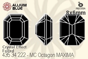 PRECIOSA Octagon MAXIMA 8x6 crystal DF Hon
