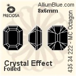 Preciosa MC Octagon MAXIMA Fancy Stone (435 34 222) 8x6mm - Color With Dura™ Foiling