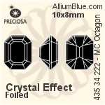 Preciosa MC Octagon MAXIMA Fancy Stone (435 34 222) 8x6mm - Color (Coated) Unfoiled