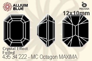 PRECIOSA Octagon MAXIMA 12x10 crystal DF Hon