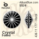 Preciosa MC Rivoli (436 11 177) SS24 - Clear Crystal With Dura™ Foiling