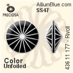 Preciosa MC Rivoli (436 11 177) SS39 - Clear Crystal With Dura™ Foiling