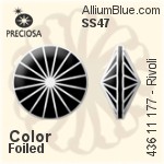 Preciosa MC Rivoli (436 11 177) SS47 - Clear Crystal With Dura™ Foiling