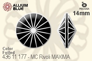 Preciosa MC Rivoli MAXIMA (436 11 177) 14mm - Color With Dura™ Foiling - Click Image to Close