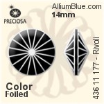 Preciosa MC Rivoli MAXIMA (436 11 177) 14mm - Color With Dura™ Foiling