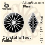 Preciosa MC Rivoli (436 11 177) 18mm - Crystal Effect With Dura™ Foiling