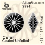 Preciosa MC Rivoli (436 11 177) SS24 - Clear Crystal With Dura™ Foiling
