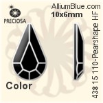 Preciosa MC Pearshape Flat-Back Hot-Fix Stone (438 15 110) 8x4.8mm - Color (Coated)