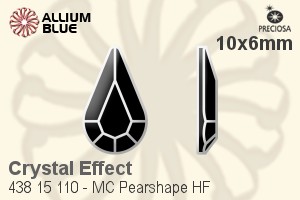 Preciosa MC Pearshape Flat-Back Hot-Fix Stone (438 15 110) 10x6mm - Crystal Effect