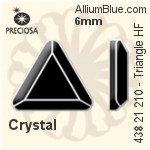 宝仕奥莎 机切Triangle Flat-Back Hot-Fix Stone (438 21 210) 6mm - 透明白色