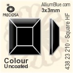 Preciosa プレシオサ MC マシーンカットSquare Flat-Back Hot-Fix Stone (438 23 210) 3x3mm - カラー