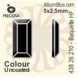 Preciosa MC Baquette Flat-Back Hot-Fix Stone (438 26 210) 4x2mm - Color