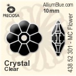 寶仕奧莎 機切Flower 301 手縫石 (438 52 301) 10mm - 透明白色 無水銀底