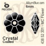 Preciosa MC Flower 301 Sew-on Stone (438 52 301) 6mm - Crystal Effect Unfoiled