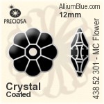 寶仕奧莎 機切Flower 301 手縫石 (438 52 301) 14mm - 透明白色 無水銀底