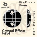 寶仕奧莎 機切棋盤圓形 2H 手縫石 (438 61 303) 10mm - 透明白色 DURA™耐用金屬箔底