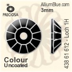 Preciosa MC Loch Rose VIVA 1H Sew-on Stone (438 61 612) 3mm - Crystal Effect With Silver Foiling