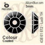 Preciosa MC Loch Rose VIVA 1H Sew-on Stone (438 61 612) 4mm - Crystal Effect With Silver Foiling