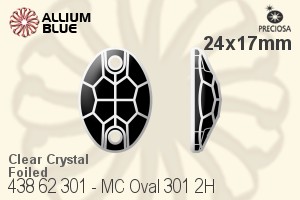 PRECIOSA Oval 2H 24x17 crystal S