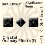 Swarovski XILION Pointed Square Fancy Stone (4418) 6mm - Crystal Effect With Platinum Foiling