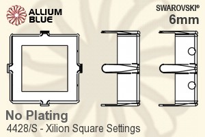 Swarovski XILION Square Settings (4428/S) 6mm - No Plating