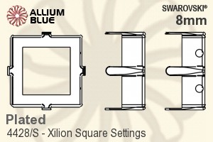 Swarovski Xilion Square Settings (4428/S) 8mm - Plated - Haga Click en la Imagen para Cerrar