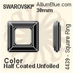 Swarovski Square Ring Fancy Stone (4439) 30mm - Crystal Effect Unfoiled