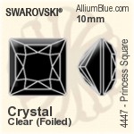 Swarovski Princess Square Fancy Stone (4447) 6mm - Crystal Effect With Platinum Foiling