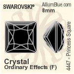 Swarovski XILION Square Fancy Stone (4428) 6mm - Color With Platinum Foiling