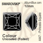 Swarovski Princess Square Fancy Stone (4447) 6mm - Clear Crystal With Platinum Foiling