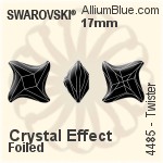 Swarovski Twister Fancy Stone (4485) 17mm - Clear Crystal With Platinum Foiling