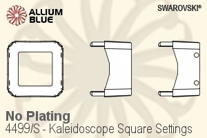 Swarovski Kaleidoscope Square Settings (4499/S) 6mm - No Plating - Click Image to Close