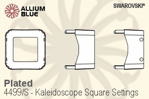 Swarovski Kaleidoscope Square Settings (4499/S) 10mm - Plated - Click Image to Close