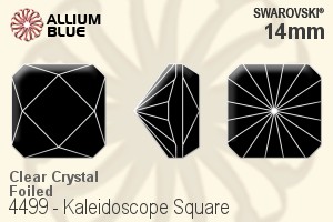 施华洛世奇 Kaleidoscope 正方形 花式石 (4499) 14mm - 透明白色 白金水银底 - 关闭视窗 >> 可点击图片
