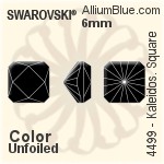 Swarovski Kaleidoscope Square Fancy Stone (4499) 6mm - Clear Crystal With Platinum Foiling