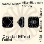Swarovski Kaleidoscope Square Fancy Stone (4499) 20mm - Clear Crystal With Platinum Foiling