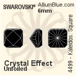 Swarovski Kaleidoscope Square Fancy Stone (4499) 6mm - Crystal Effect With Platinum Foiling