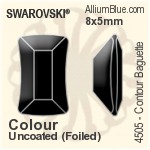 Swarovski Contour Baguette Fancy Stone (4505) 8x5mm - Crystal Effect With Platinum Foiling