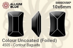 Swarovski Contour Baguette Fancy Stone (4505) 10x6mm - Colour (Uncoated) With Platinum Foiling - 關閉視窗 >> 可點擊圖片