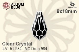 PRECIOSA Drop Pend.984 9x18 crystal